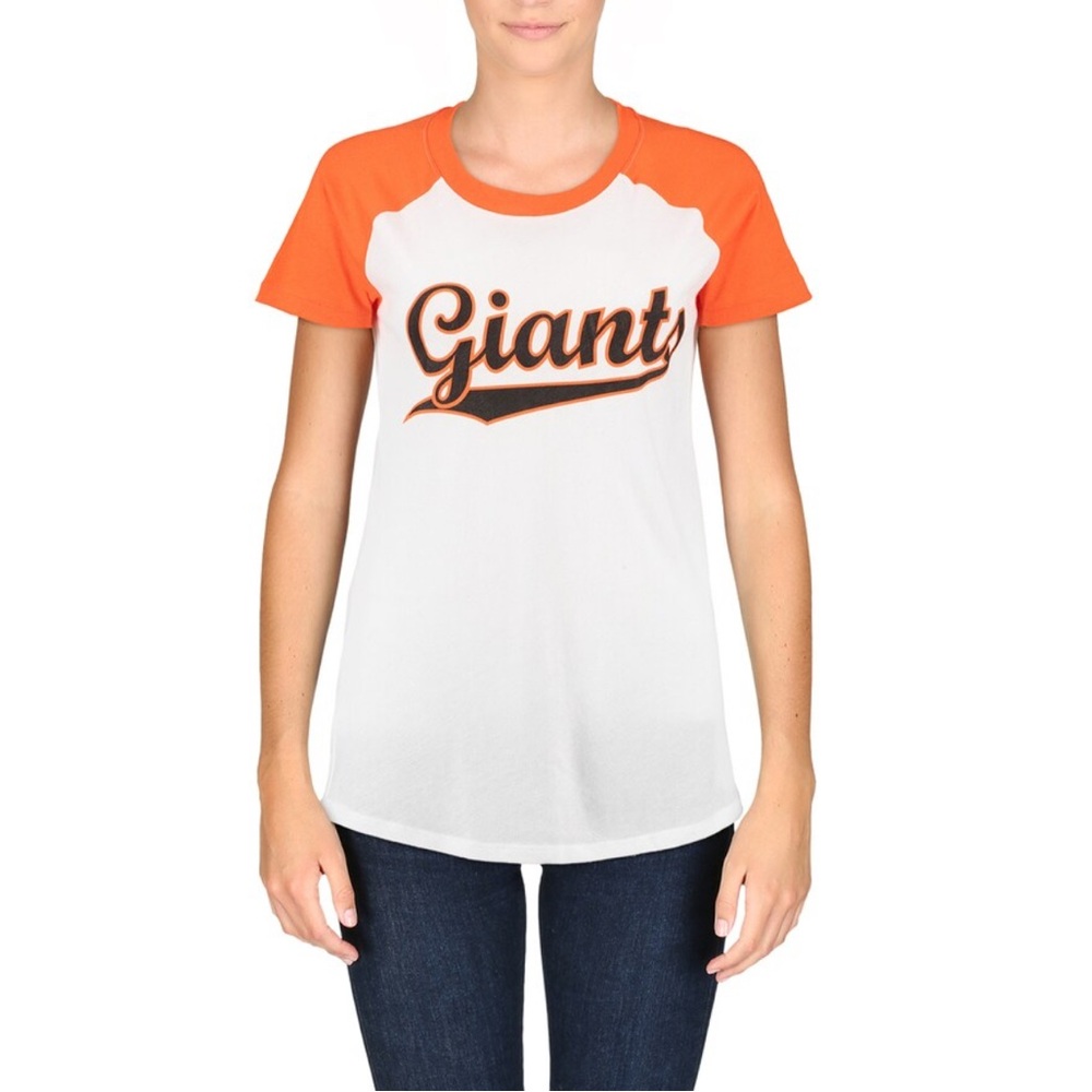 Women's San Francisco Giants PINK by Victoria's Secret Baseball T-Shirt
